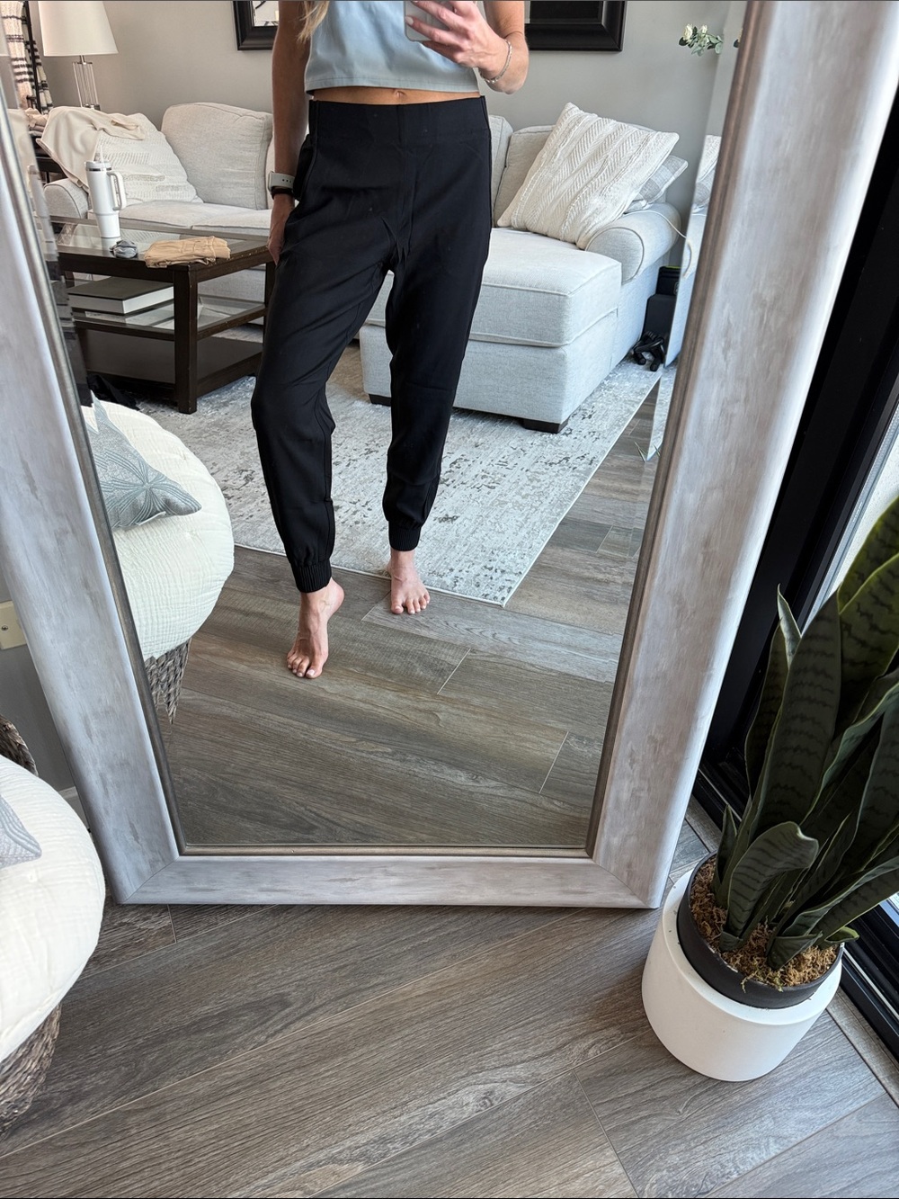 Theory Black Tapered Dressy Jogger Pants